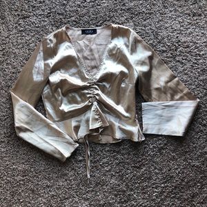 Akira Women’s Tie Front Blouse